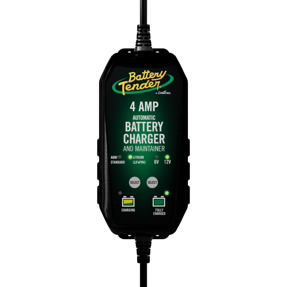 Battery Tender 6V/12V, 4A Lead Acid Lithium Selectable Battery Charger