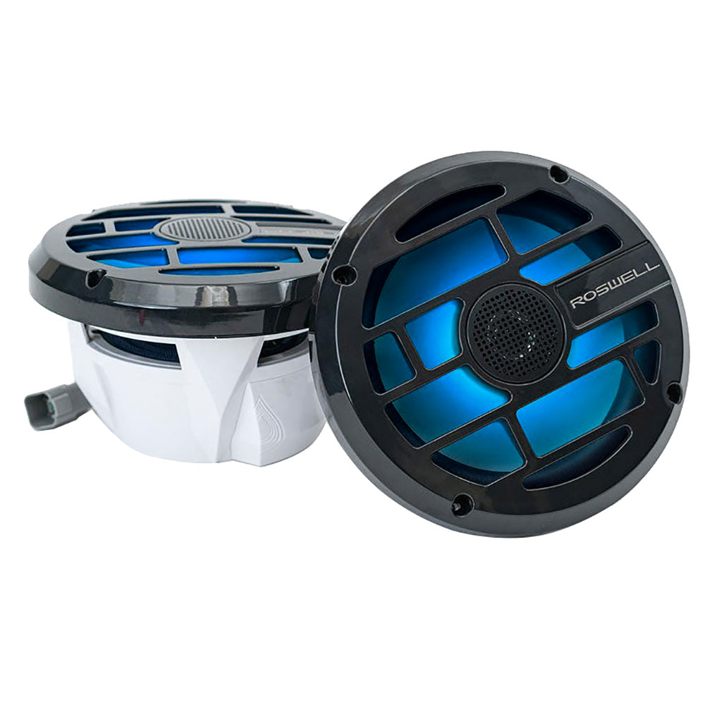 Roswell R Series 7.7 Marine Speakers - Anthracite Grille - 80W RMS 160W Peak Power