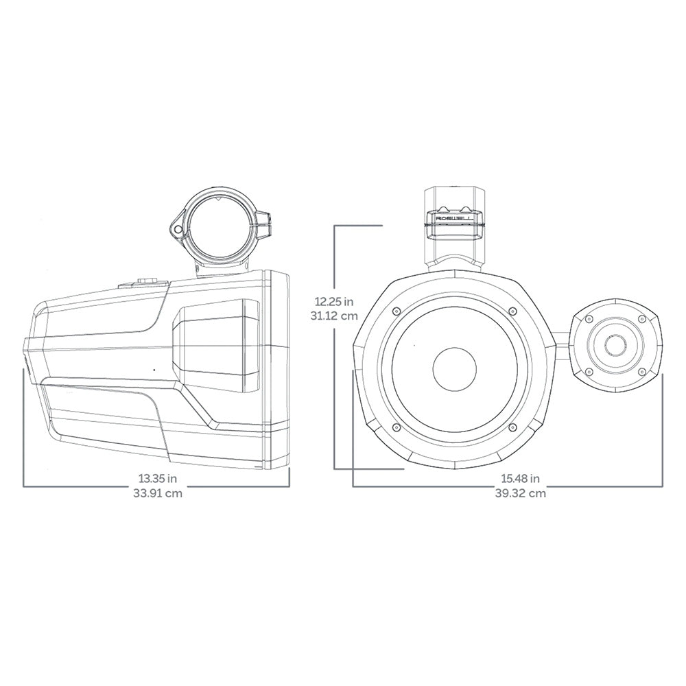 Roswell R1 Pro Tower Speakers - White - 200W RMS 400W Peak Power