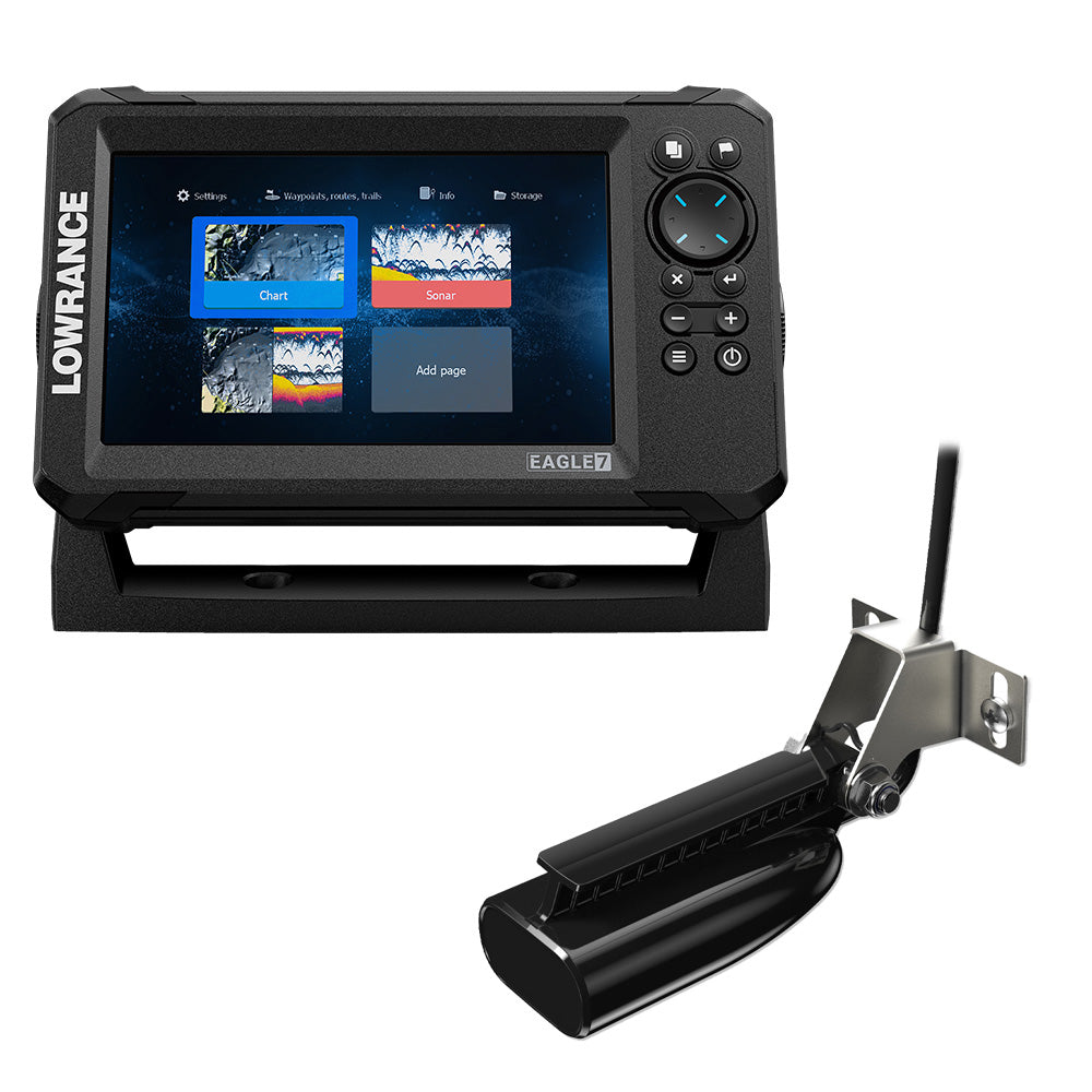 Lowrance Eagle 7 w/SplitShot T/M Transducer Inland Charts