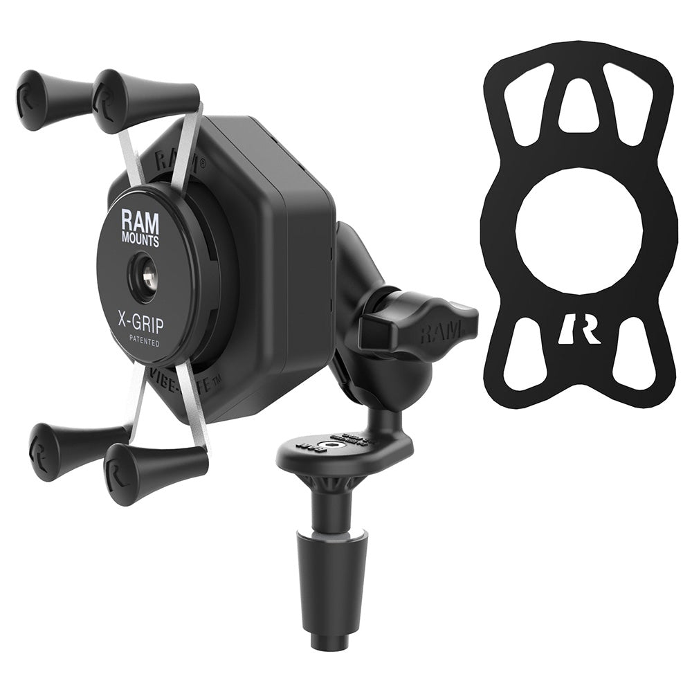 RAM Mount RAM X-Grip Phone Mount w/Vibe-Safe Fork Stem Base - Short