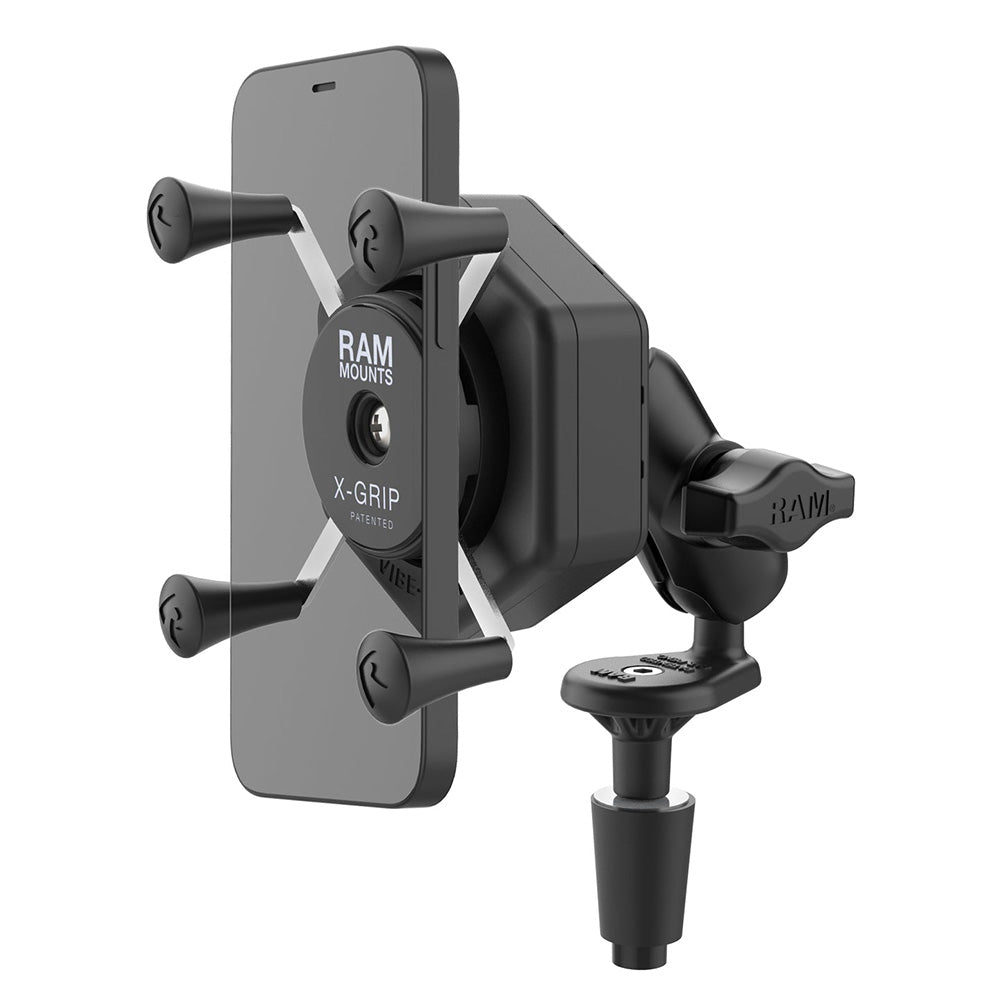 RAM Mount RAM X-Grip Phone Mount w/Vibe-Safe Fork Stem Base - Short