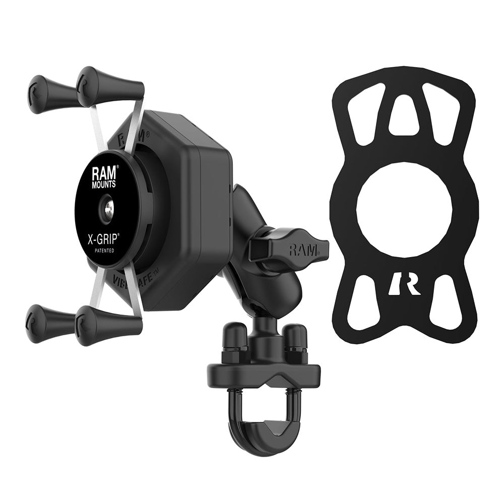 RAM Mount RAM X-Grip Phone Mount w/Vibe-Safe U-Bolt Base - Short