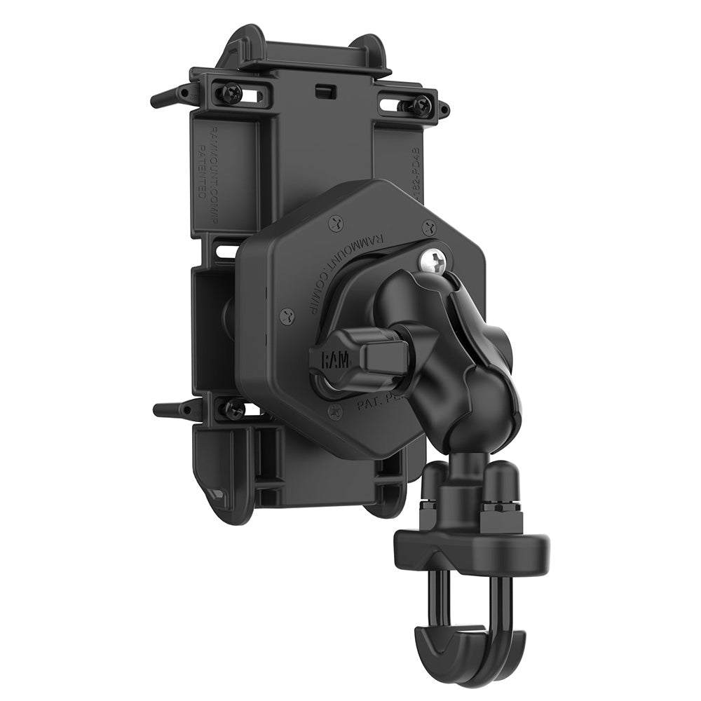 RAM Mount RAM Quick-Grip XL Phone Mount w/Vibe-Safe U-Bolt Base - Short
