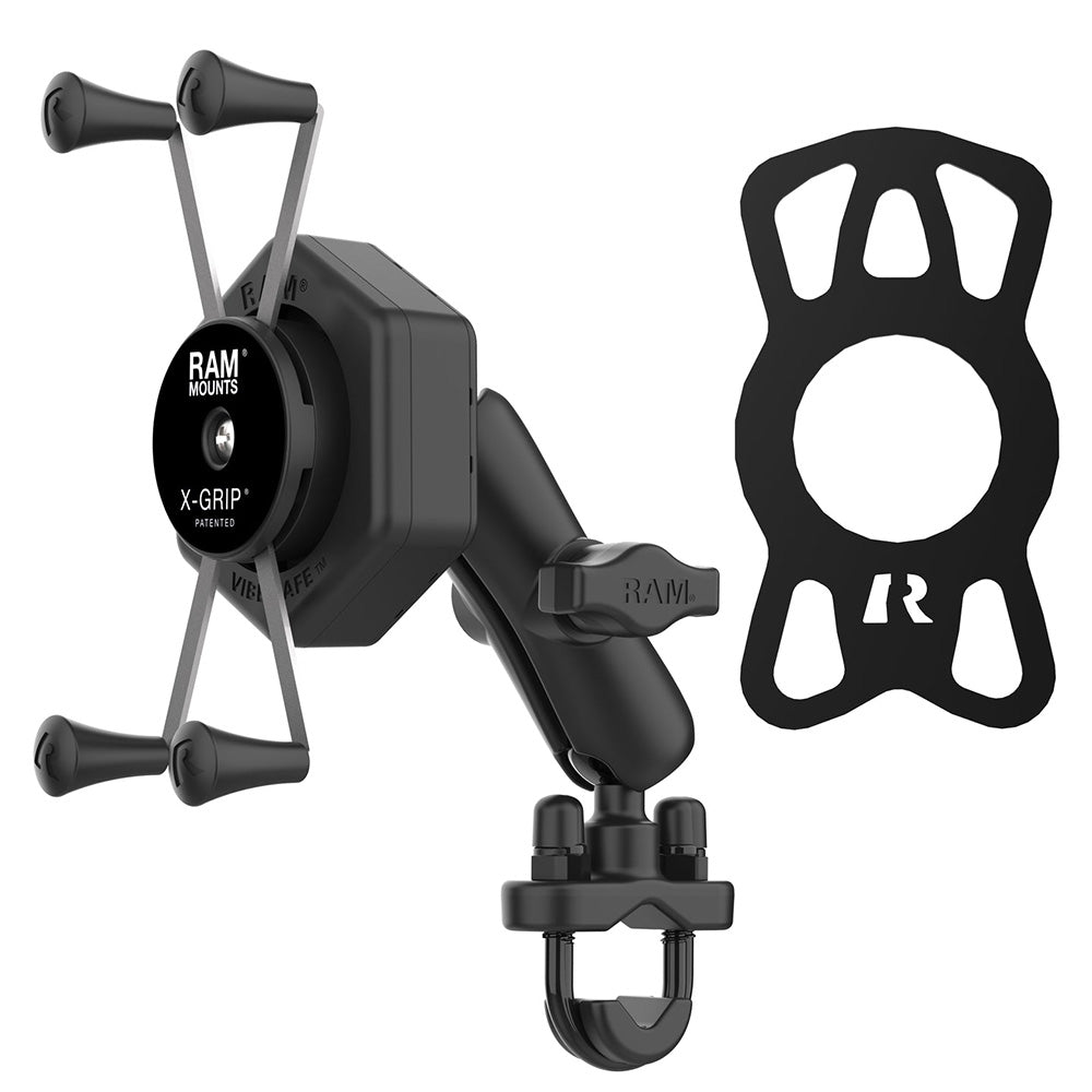 RAM Mount RAM X-Grip Large Phone Mount w/Vibe-Safe U-Bolt Base - Medium