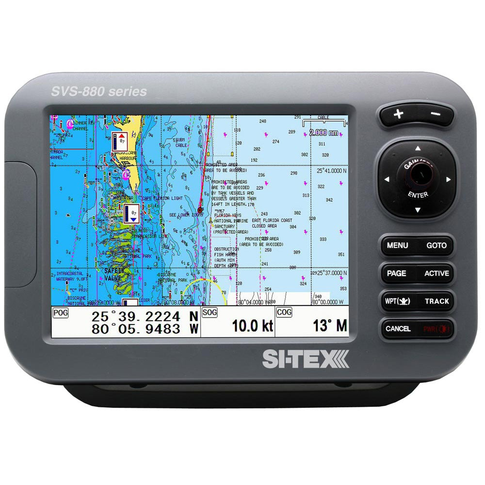 SI-TEX GPS Chart-Dual Frequency 600W Sonar System - 8 Color LCD w/Internal External GPS Antenna C-MAP 4D Card