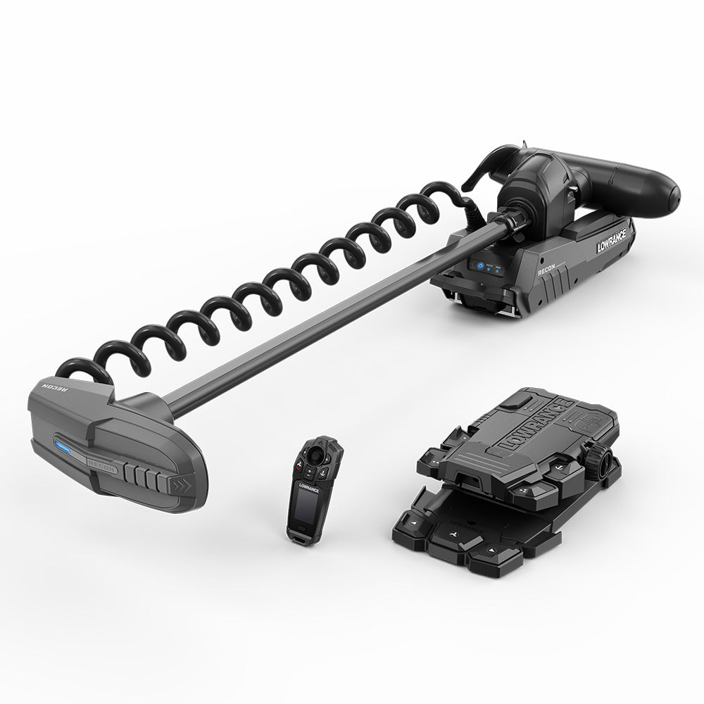 Lowrance Recon FW 54" Trolling Motor - Includes Freesteer Joystick Remote, Wireless Foot Pedal HDI Nosecone