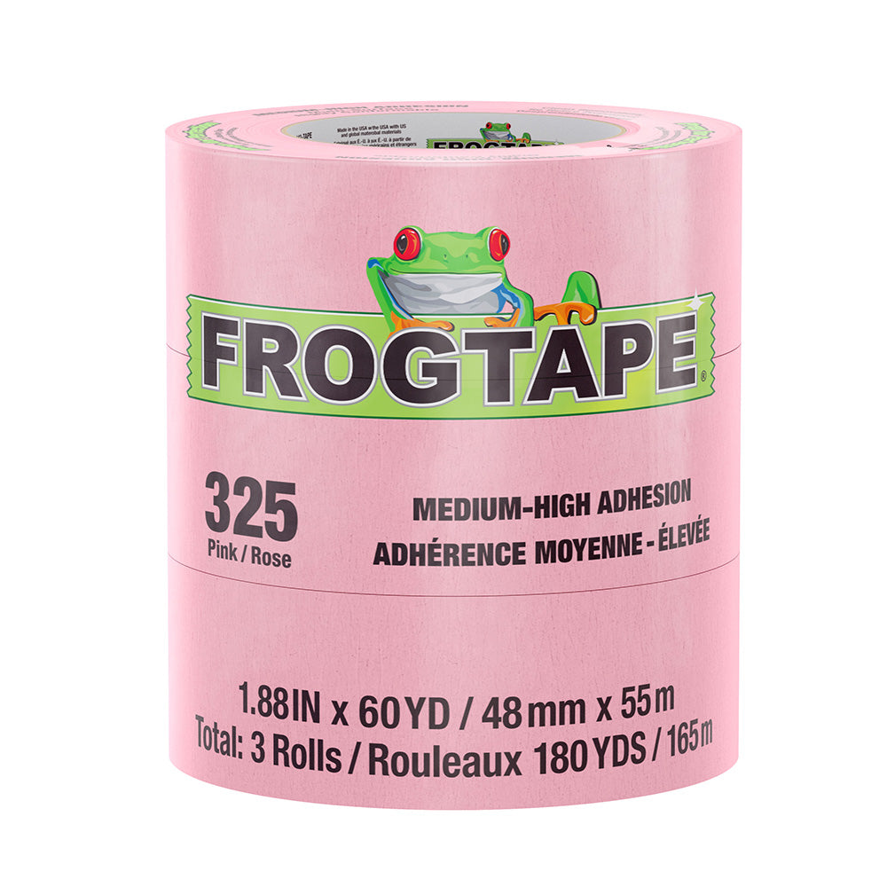 FrogTape CP 325 Medium-High Adhesion Masking Tape - 48MM x 55M x 6-Pack - Pink - Rated f/325F