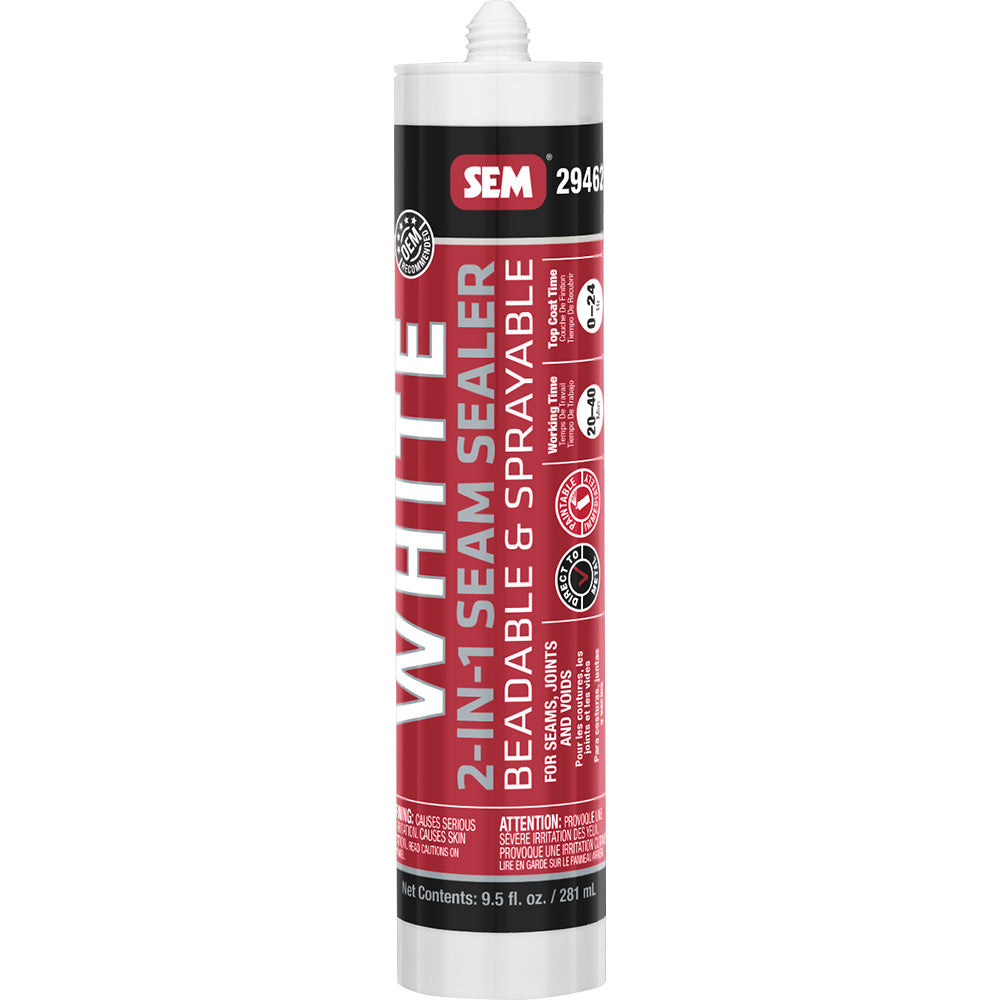 SEM 2-IN-1 Seam Sealer - 9.5oz Tube - White