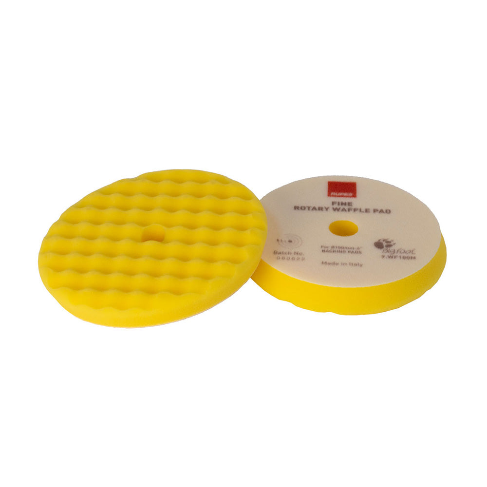 RUPES Velcro Waffle Fine Polishing Pad f/Rotary Polishers 90mm - Yellow