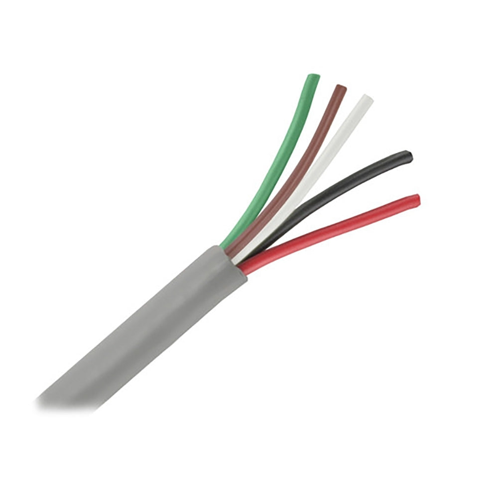 Pacer Unshielded 5 Conductor Cable - 25' - 18/5 AWG - Green, Brown, White, Black, Red