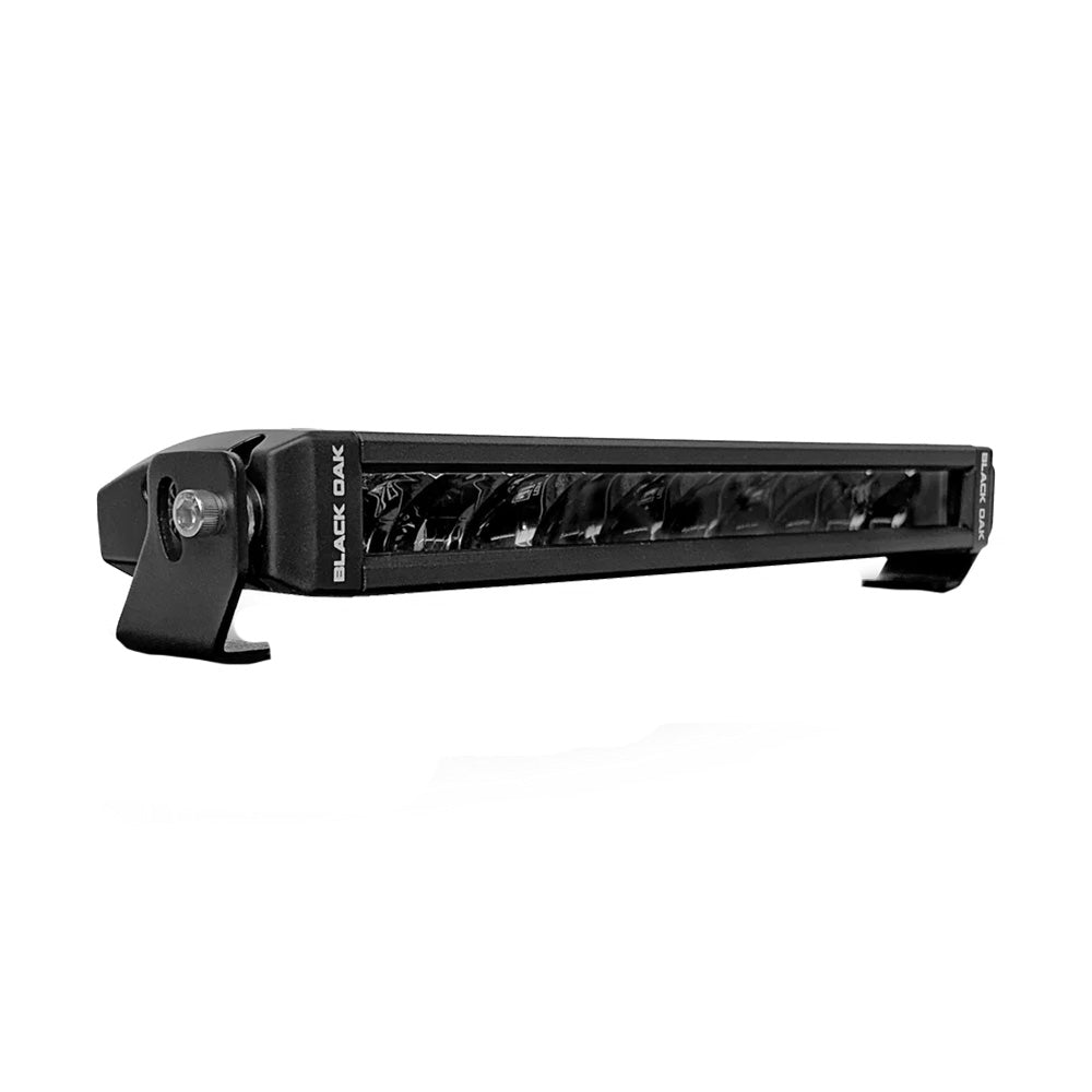 Black Oak Single Row Slim 10" 150W Dual Color LED Light Bar - White Yellow - Combo Beam