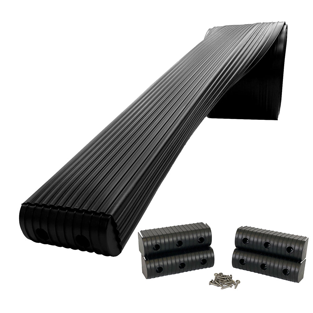 Caliber BunkWrap Kit - Black 16' x 2" x 6" Roll + 4 Caps + HRDW Roll + 4 Endcaps Stainless Steel Hardware