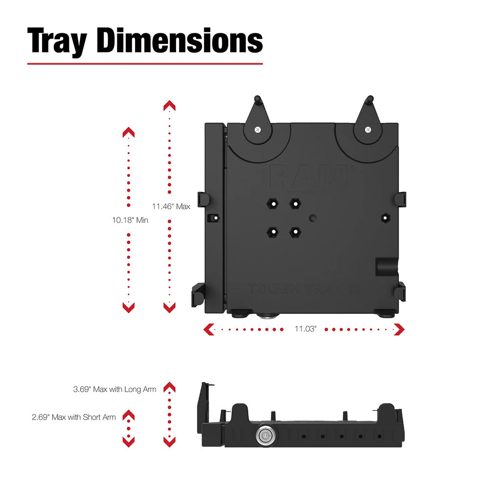 RAM Mount RAM No-Drill Laptop Mount f/'15-26 Chevrolet Colorado + More