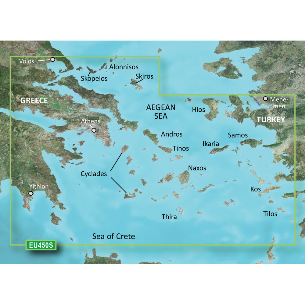 Garmin BlueChart g3 Vision HD - VEU450S - Athens Cyclades - microSD/SD