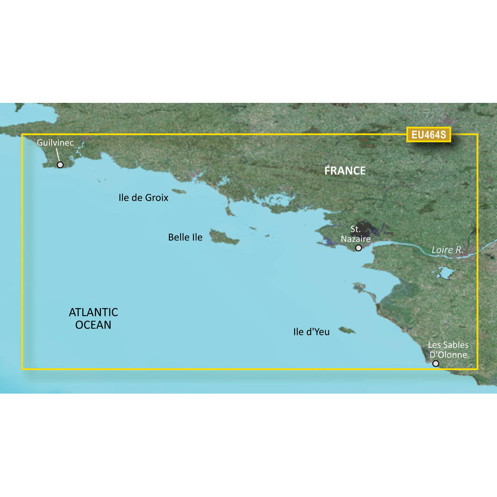 Garmin BlueChart g3 Vision HD - VEU464S - Penmarch to Les Sables dOlonne - microSD/SD