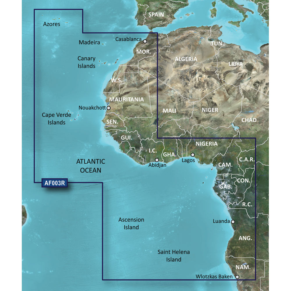 Garmin BlueChart g3 Vision HD - VAF003R - Western Africa - microSD/SD