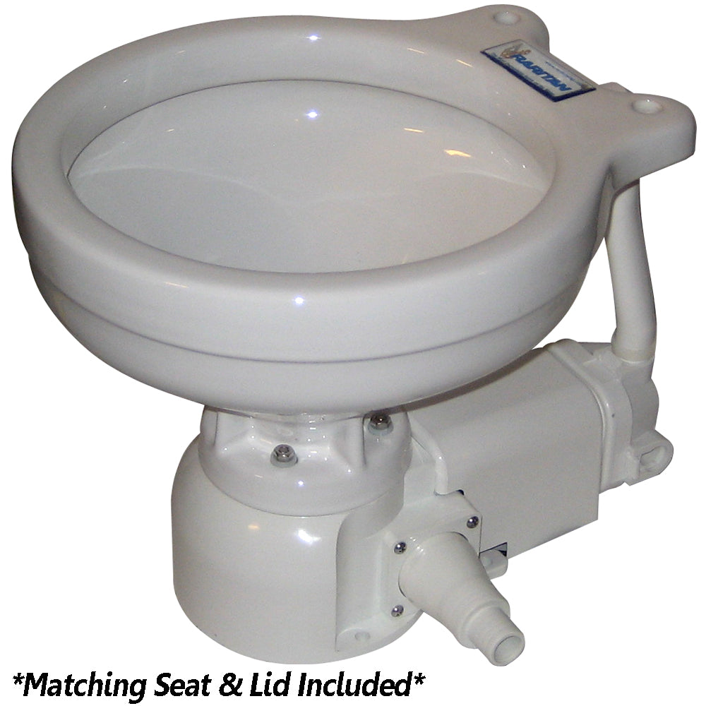 Raritan Sea Era Electric Toilet - Marine Size - Integral Pump - Straight 90 Discharge - 12v