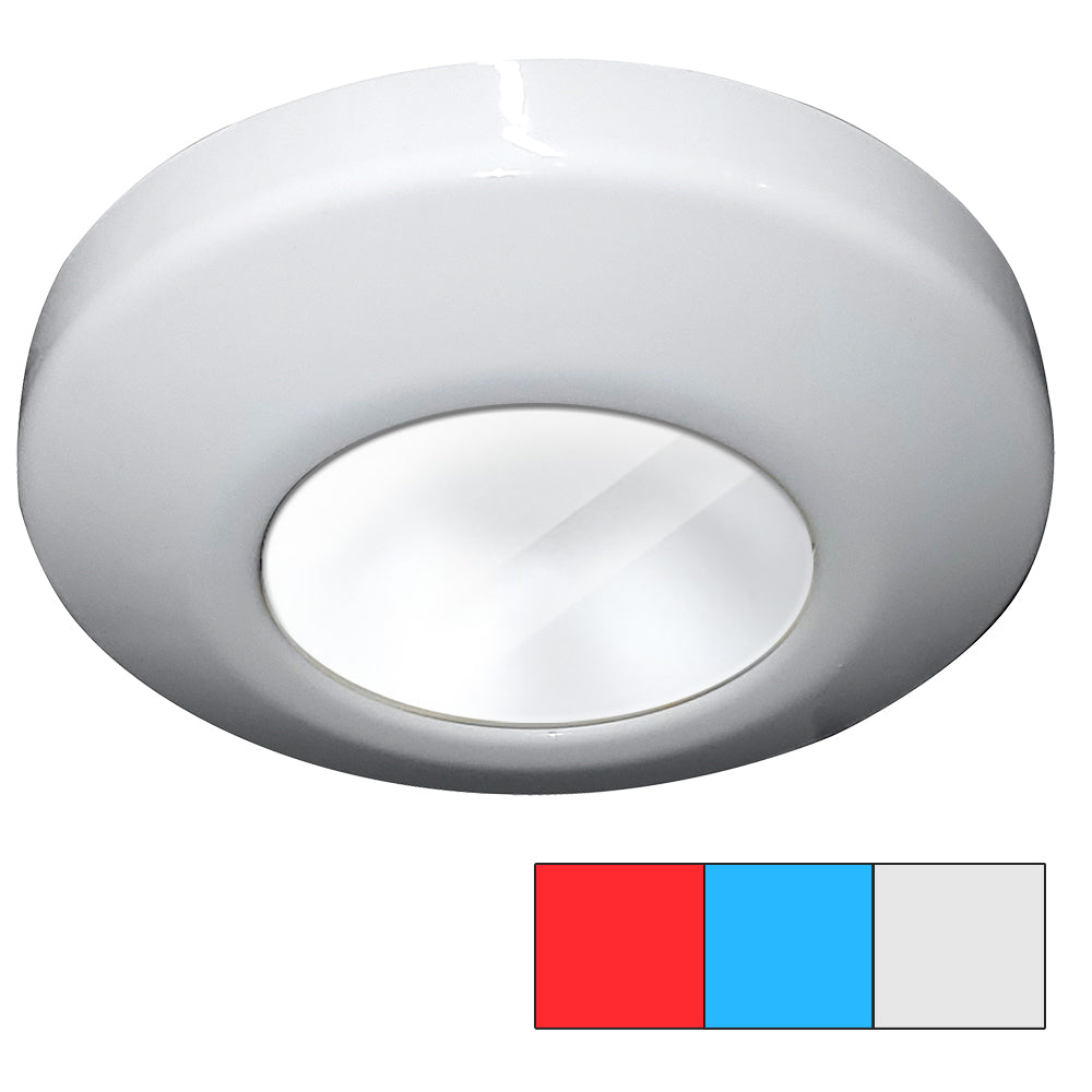 i2Systems Profile P1120 Tri-Light Surface Light - Red, Cool White Blue - White Finish