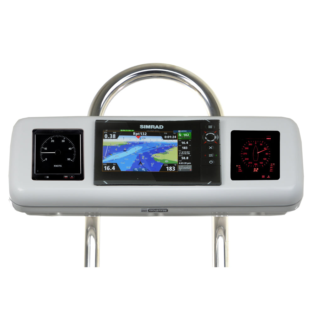 NavPod GP1606 SystemPod Pre-Cut f/Simrad NSS7 evo2 or B&G Zeus 7 & 2 Instruments f/9.5" Wide Guard