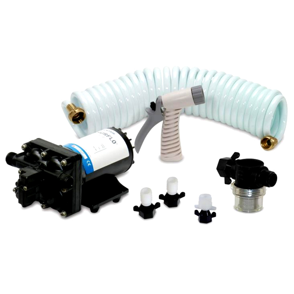 Shurflo by Pentair BLASTERII Washdown Kit - 12VDC, 3.5GPM w/25 Hose, Nozzle, Strainer Fittings