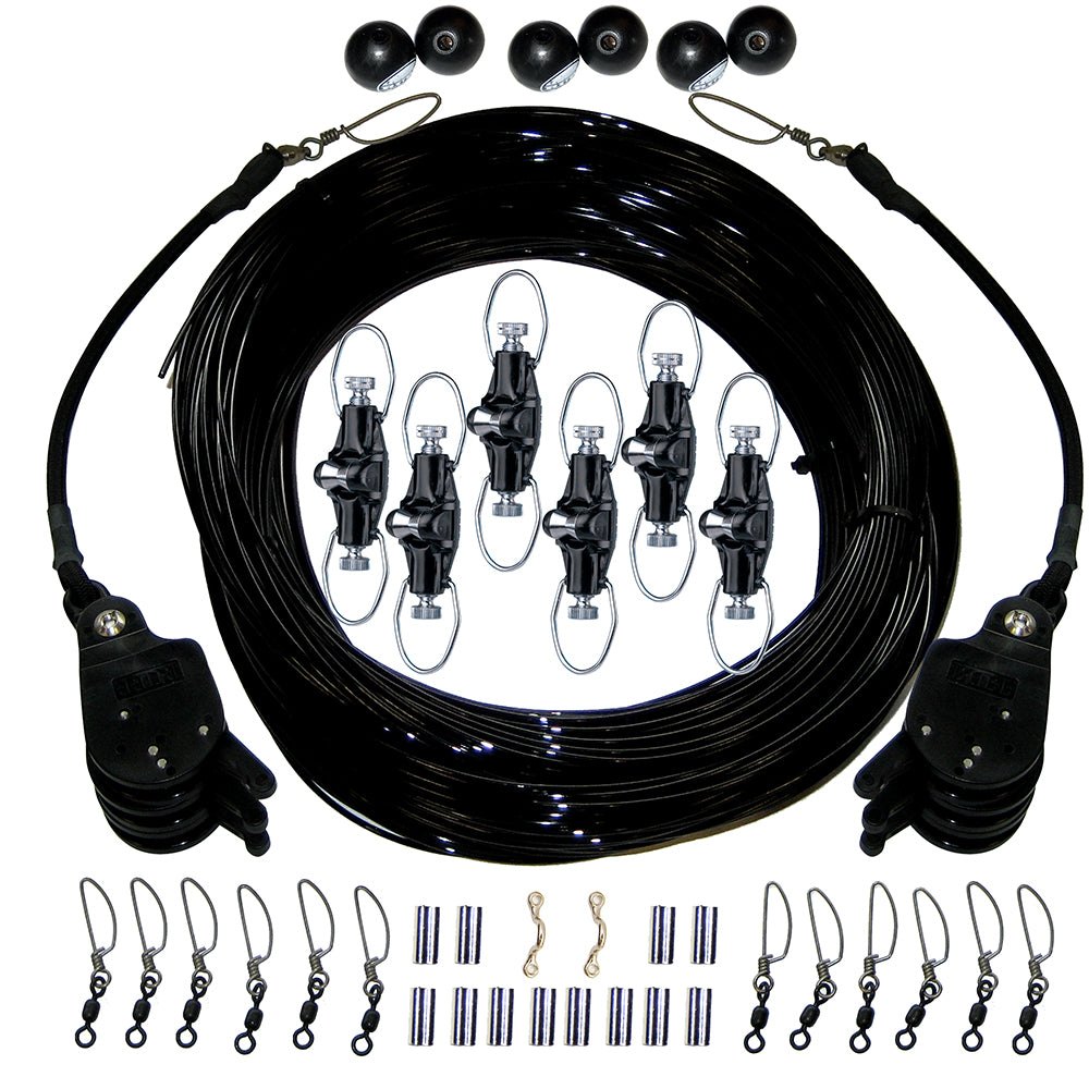 Rupp Triple Rigging Kit W/Lok-Ups Nok-Outs - 460' Black Mono Cord