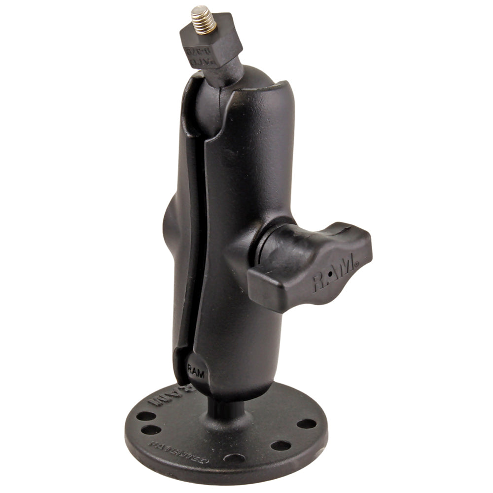 RAM Mount Flat Surface Mount w/1" Ball, including M6 X 30 SS HEX Head Bolt, f/Raymarine Dragonfly-4/5 WiFish Devices