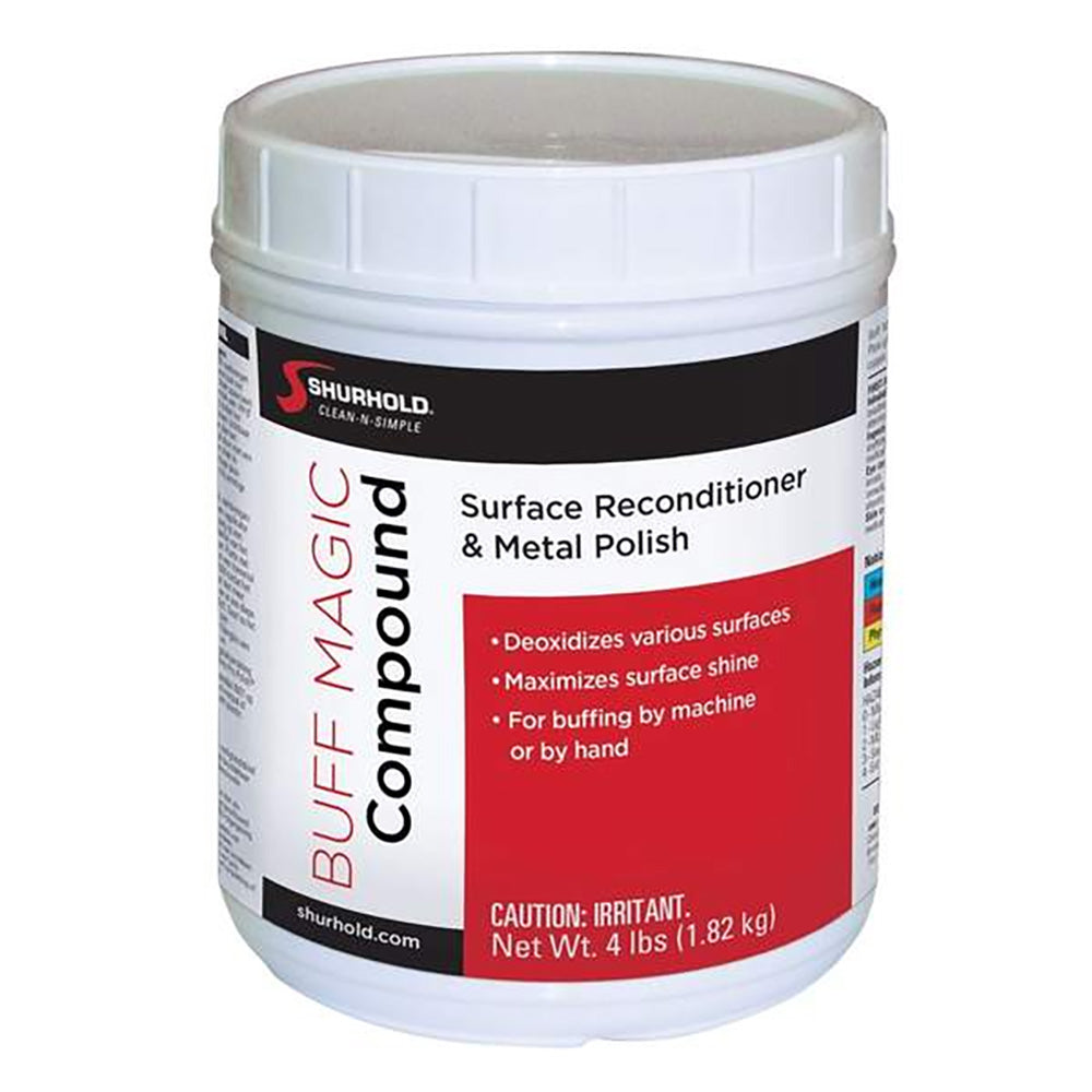 Shurhold Buff Magic Compound Surface Reconditioner Metal Polish - 4LB Jar