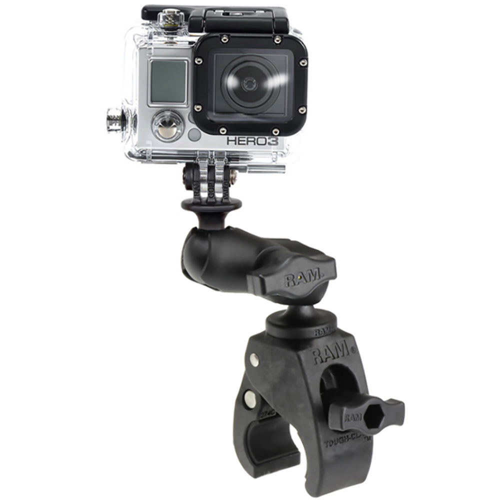 RAM Mount Small Tough-Claw Base w/Short Double Socket Arm GoPro/Action Camera Mount