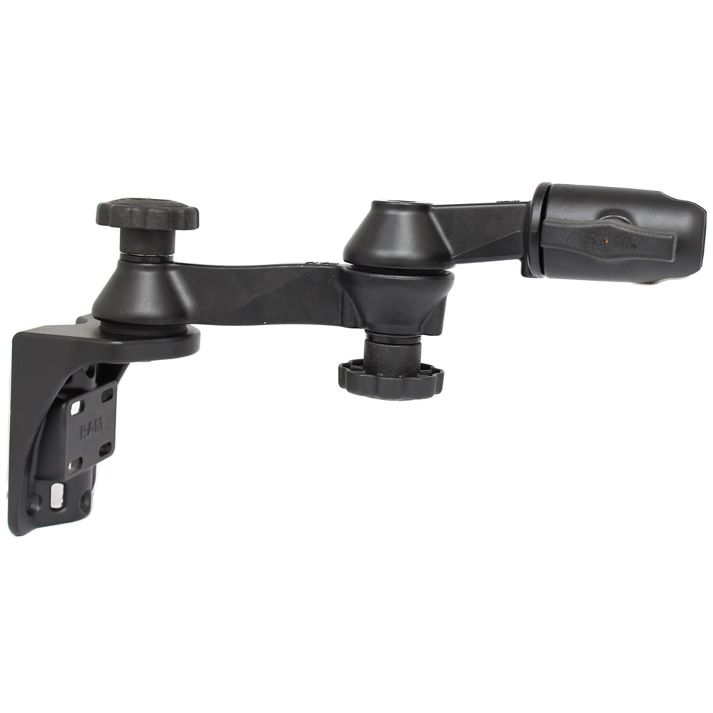 RAM Mount Vertical Mounting Base w/Double 6" Swing Arm Swivel Single Socket f/1.5" Balls