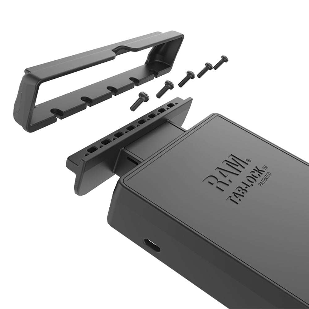 RAM Mount Tab-Lock Locking Cradle f/Apple iPad mini 1-3 w/Case, Skin Sleeve