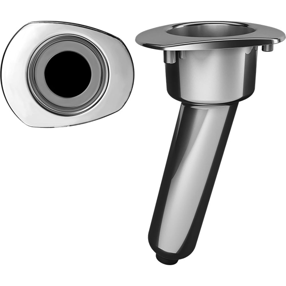 Mate Series Elite Screwless Stainless Steel 15 Rod Cup Holder - Drain - Oval Top