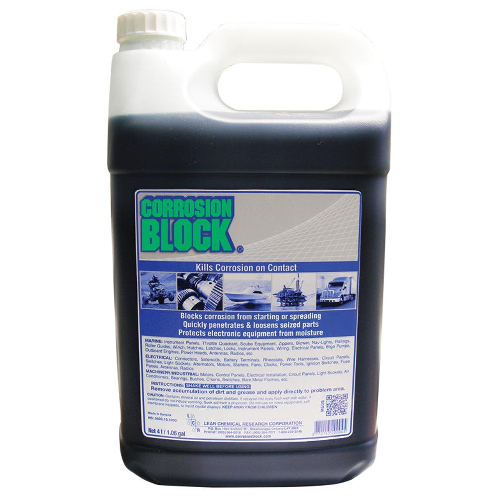 Corrosion Block Liquid 4-Liter Refill - Non-Hazmat, Non-Flammable Non-Toxic