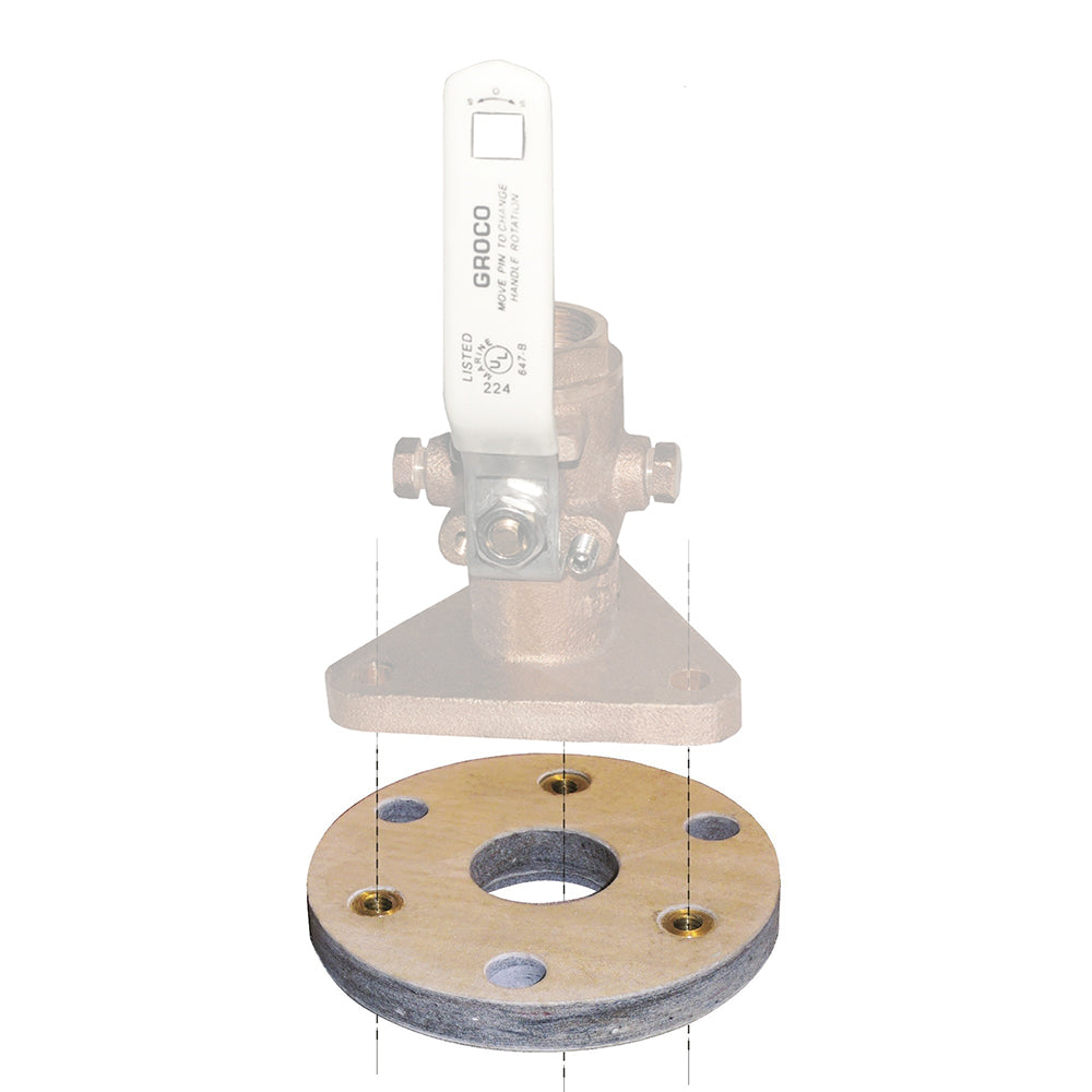 GROCO Backing Block f/1-1/4" 1-1/2" Seacocks