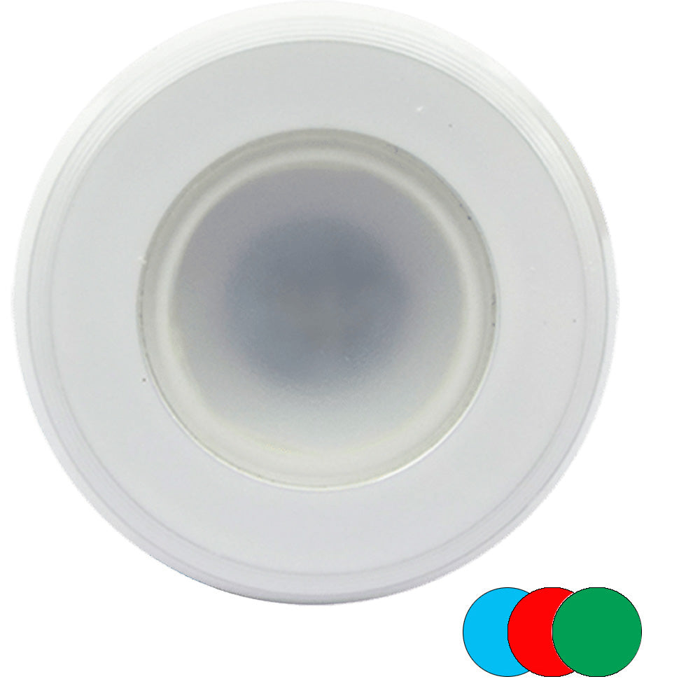 Shadow-Caster Color-Changing White, Blue Red Dimmable - White Powder Coat Down Light