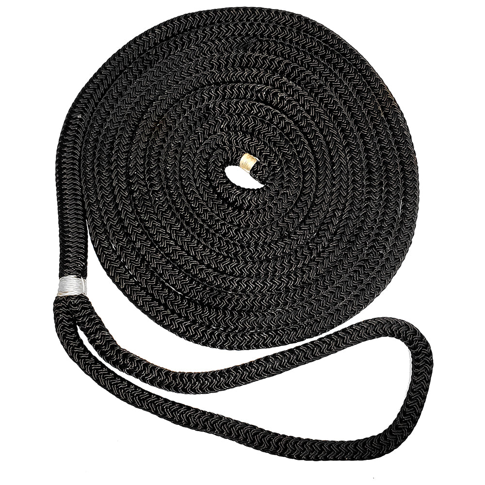 New England Ropes 3/4" Double Braid Dock Line - Black - 35