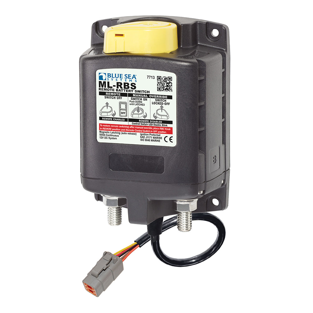 Blue Sea 7713100 ML-RBS Remote Battery Switch w/Manual Control Auto Release Deutsch Connector - 12V