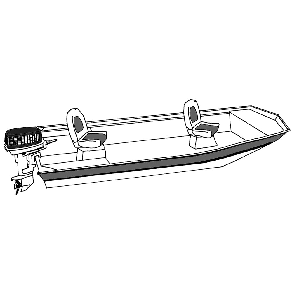 Carver Performance Poly-Guard Styled-to-Fit Boat Cover f/14.5 Open Jon Boats - Shadow Grass