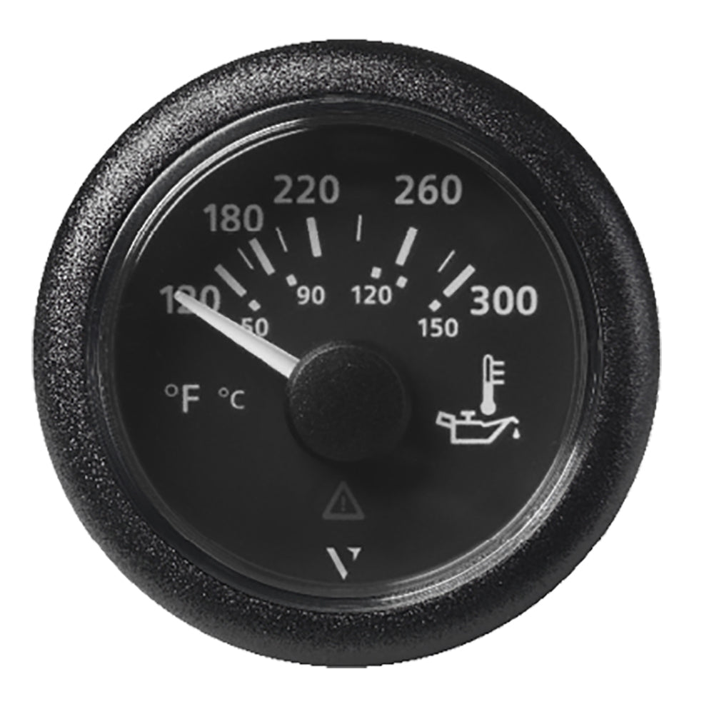 Veratron 52MM (2-1/16") ViewLine Oil Temperature Gauge 120-300F - Black Dial Bezel