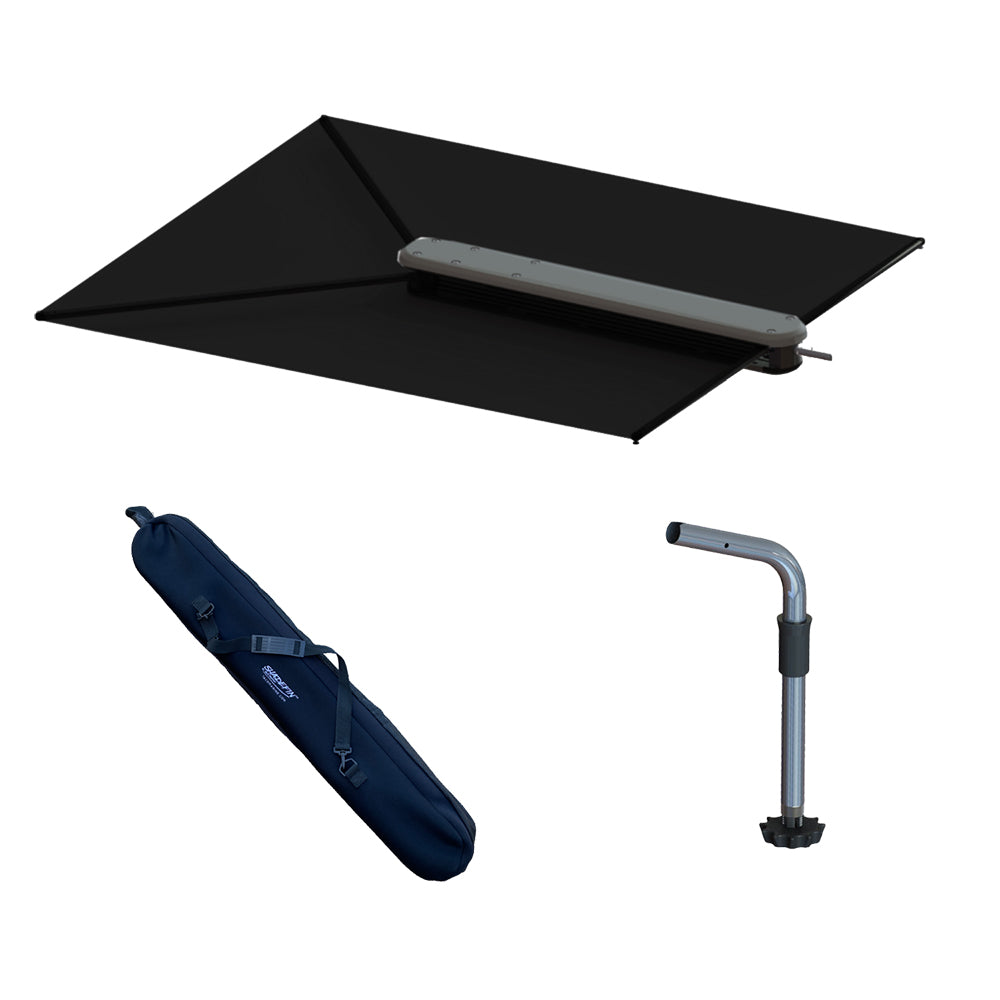 TACO ShadeFin w/Black Fabric, Case Fixed Rod Holder Mount Kit