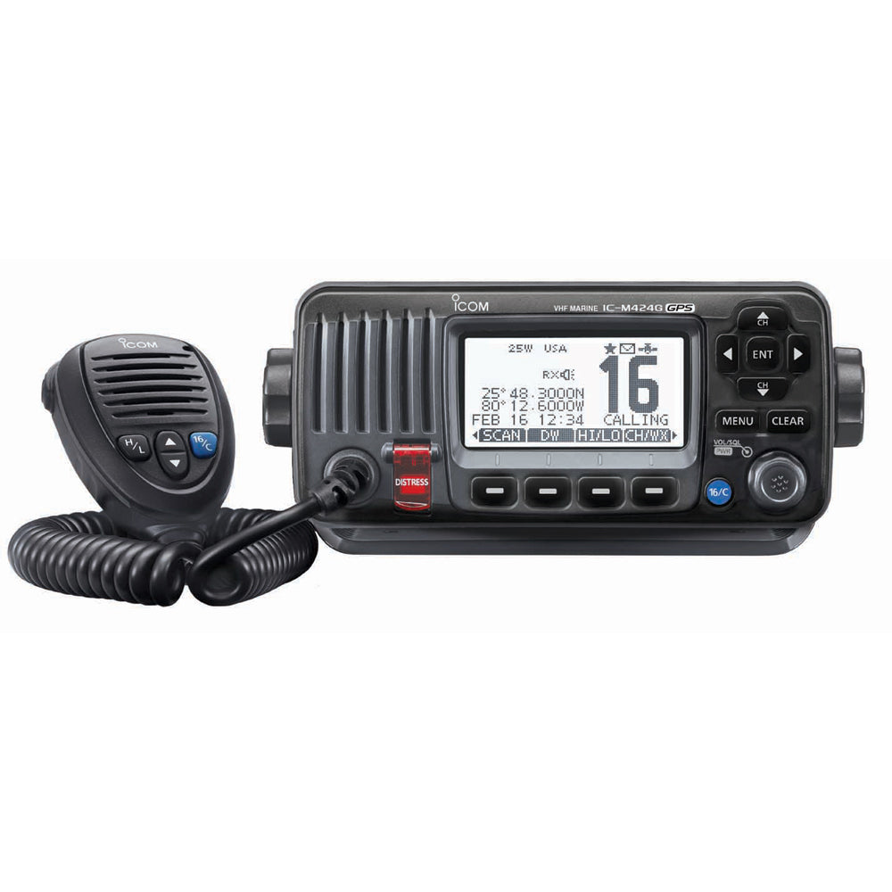 Icom IC-M424G Fixed Mount VHF w/Built-In GPS - Black