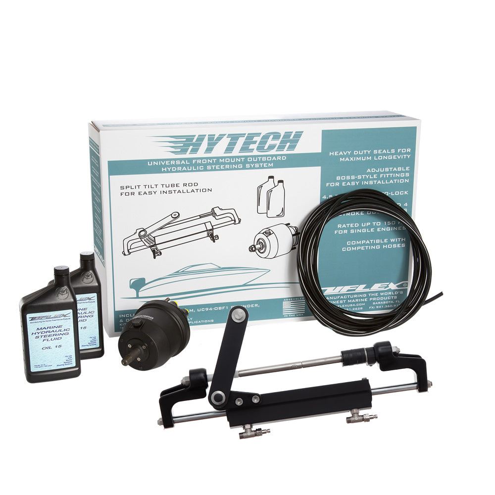 Uflex HYTECH 1.1 Front Mount OB System up to 175HP - Includes UP20 FM Helm, 2qts of Oil, UC95-OBF Cylinder 40 Tubing