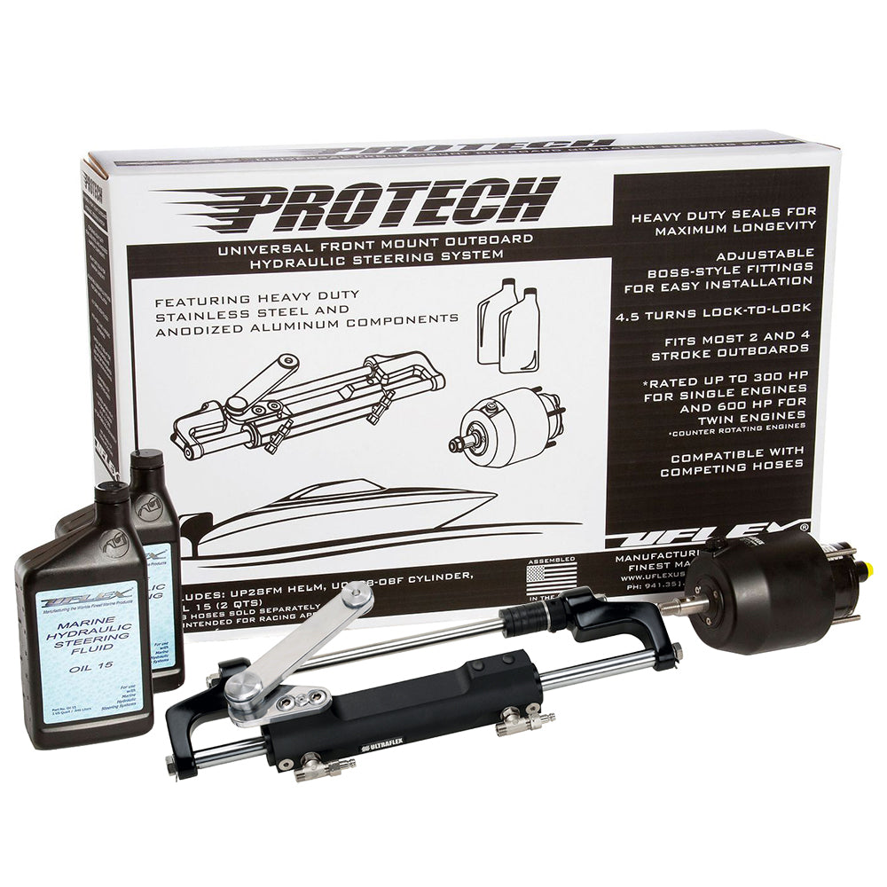 Uflex PROTECH 2.1 Front Mount OB Hydraulic System - Includes UP28 FM Helm Oil UC128-TS/2 Cylinder - No Hoses