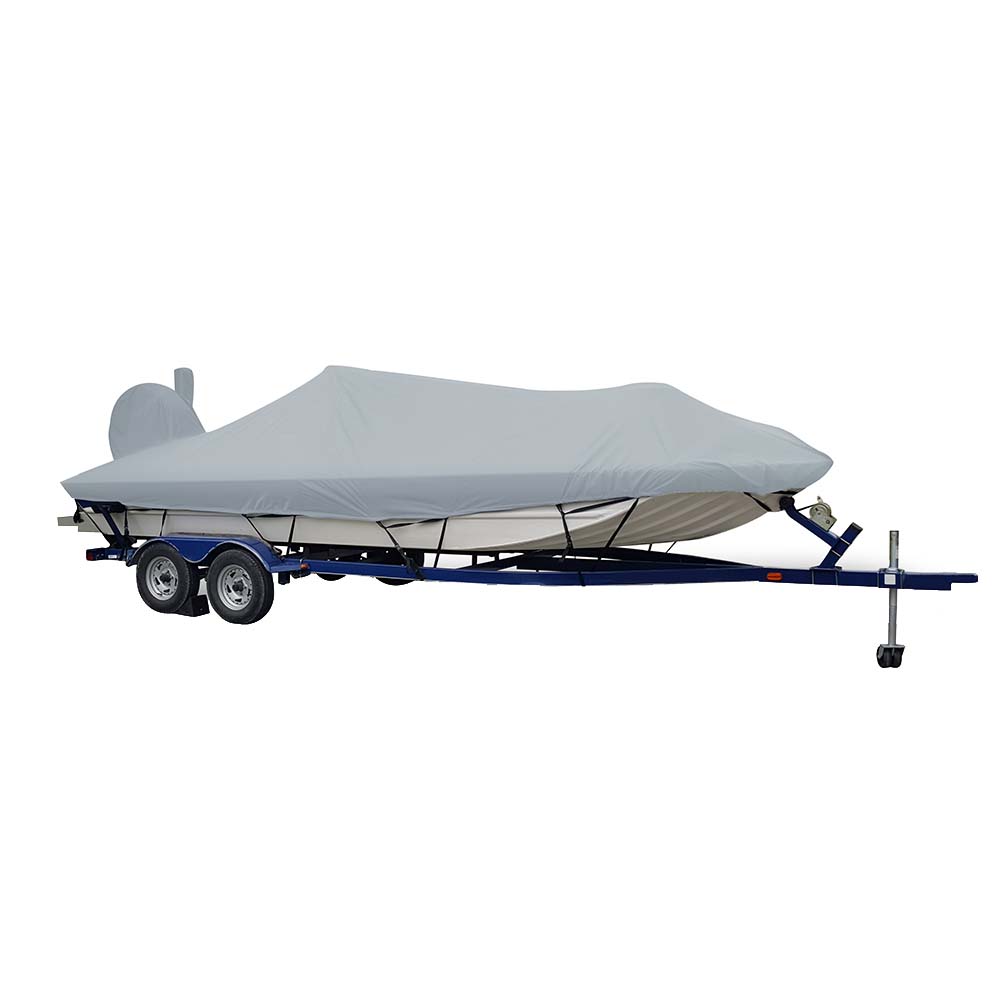Carver Sun-DURA Extra Wide Series Styled-to-Fit Boat Cover f/20.5 Aluminum Modified V Jon Boats - Grey