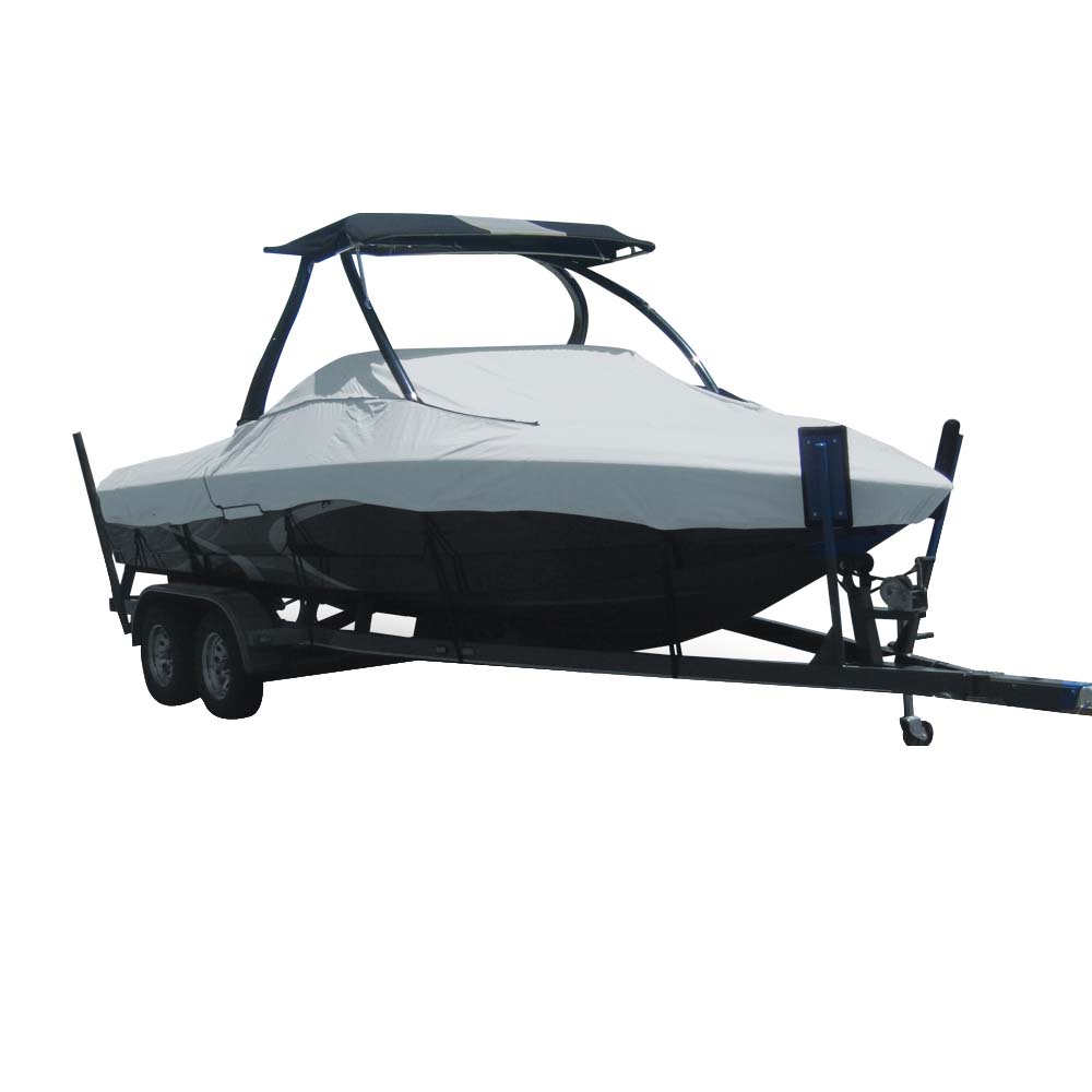 Carver Sun-DURA Specialty Boat Cover f/21.5 Tournament Ski Boats w/Tower - Grey