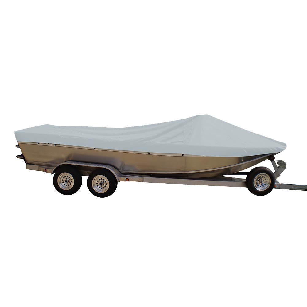 Sun-DURA Styled-to-Fit Boat Cover f/19.5 Sterndrive Aluminum Boats w/High Forward Mounted Windshield - Grey