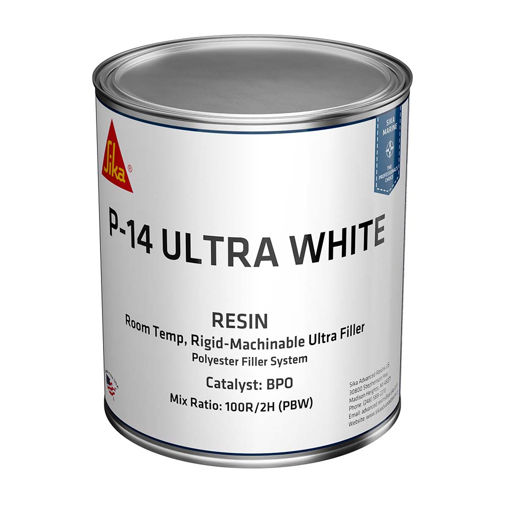 Sika SikaBiresin AP014 Polyester Fairing Compound White Base Quart Can BPO Hardener Required