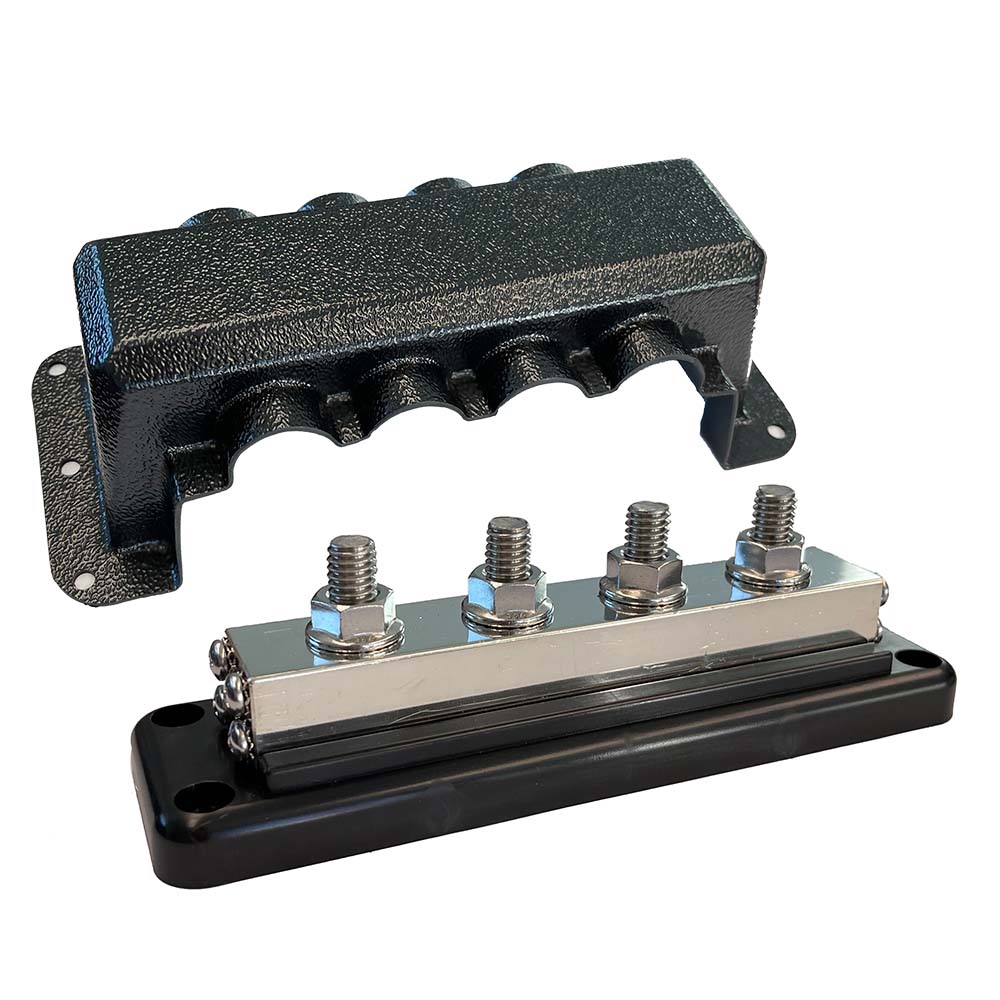 Victron Busbar 600A 4P Cover 4X 3/8" Plus 4X M8 Terminals