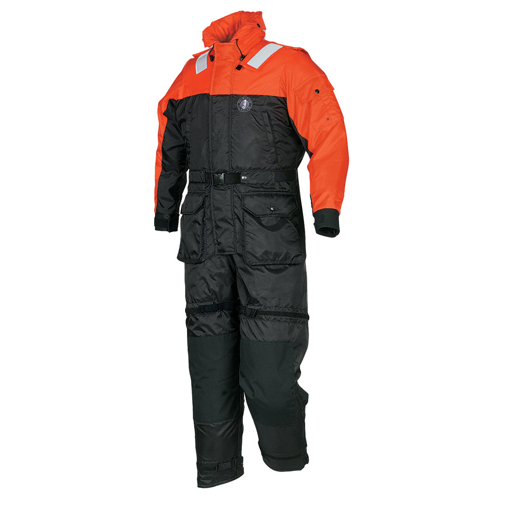 Mustang Deluxe Anti-Exposure Coverall Work Suit - Orange/Black - Small