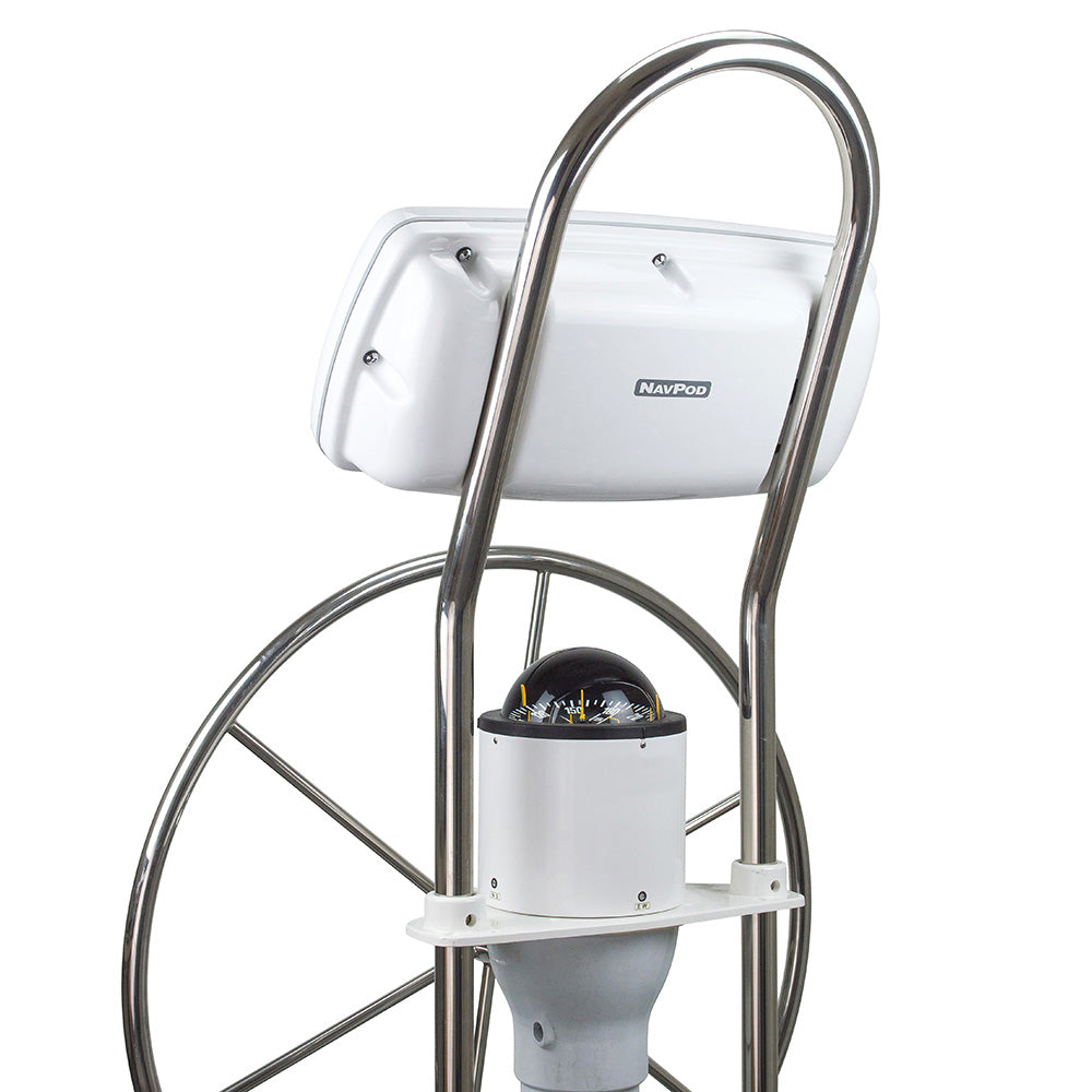 NavPod SystemPod Pre-Cut f/Raymarine Axiom 9/Axiom+ 9 on Right 1 Instrument (3.6 hole) on Left f/12 Wide Guard